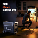 FOSSiBOT F3600 Portable Power Station, 5x120V AC Output 3600W/3840Wh LiFePO4 Battery Expandable to 11520Wh, Electrical Solar Generator for Garage, Home, Off-Grid Living, Camping, RVs
