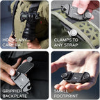 Peak Design Capture Camera Clip V3, Silver with Plate, Holds DSLR, Compact and Point and Shoot Bodies, Secure, Stable and Accessible, Attaches to Straps and Belts, Quick Release, 200 lb Capacity