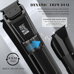 QREEYX Beard Trimmer for Men Groin & Body Hair Trimmer, Nose & Ear Clipper Head Razors for Bald Men, 5 in 1 Waterproof Manscape Kit with Travel Case, LED Display, Grooming Kit Gift for Him