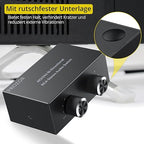 PROZOR 4-Way Stereo L/R Sound Channel Bi-Directional Audio Switcher, 2 in 4 Out or 4 in 2 Out Audio Switch Splitter with Off Button and No External Power Required for DVD Stereo Speaker CD Player