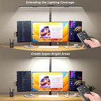 Airlonv LED Desk Lamp with Clamp, Architect Desk Lamp for Home Office with Remote, 24W Ultra-Bright Desk Light with Stepless Dimming and Stepless Color Temp, Memory Function for Study and Workbench