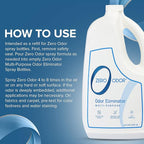 Zero Odor - Multi-Purpose Strong Odor Eliminator for Home, Office, Car, Bathroom, Hotel, Room Deodorizer, and Odor Neutralizer, 64oz Refill