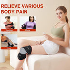 DGQY Cordless Red Light Therapy for Knee Joint Warp Portable Infrared Light Device for Knee Elbow Pain Muscle Relief Recovery 660nm and 850nm Heated Therapy with Wireless Rechargeable Controller
