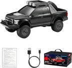 WS-589 Rugged Pickup Truck Bluetooth Replica Speaker – Portable Audio with TWS, LED Party Lights & HD Stereo | Unique Surprise Gift for Music & Truck Lovers (Black)