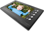 toncont Video Doorbell Intercom System, 7" Monitor Video Door Phone Kits, Wired Video Door Entry System, IR Night Vision Door Camera, Unlock, Dual-Way Intercom Outdoor Indoor for Home Villa (Black)