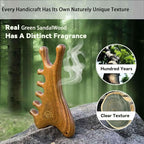 4-in-1 Wooden Gua Sha Tool for Face & Small Body, Scalp & Head Massage for Stress Relief, Manual Muscle Scraper for Neck & Jawline, Trigger Point & Acupressure Massage, Valentine’s Day Gift for Women