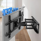 Pipishell Full Motion TV Wall Mount for Most 37-84 Inch TVs up to 132lbs, Wall Mount TV Bracket Articulating Swivel Tilt Extension Leveling Max VESA 600x400mm Fits 12/16" Wood Stud, PILFK1