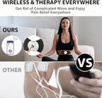 Wireless TENS & EMS Unit Back Pain Relief Massager - APP Controlled Bluetooth EMS Muscle Stimulator Machine for Back Shoulder Leg Neck Pain Relief (Black)