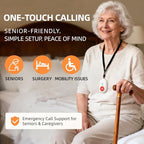CallToU Caregiver Pager Wireless Call Button 500FT for Elderly Monitoring Vibration Call Bell Medical Alert System with Digital Display Low Power Reminder 2 Portable Receiver 2 SOS Call Button