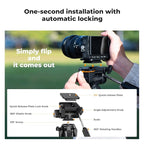 K&F CONCEPT Camera Tripod, 75" Lightweight Portable Travel Outdoor DSLR Tripods for Camera Phone Video Recording Tripod Stand, Cellphone Clip for Smartphone Live Streaming Vlog, Dark Grey