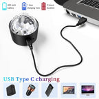 2-Pack Wiwreenm Mini Disco Ball Sound Activated Night Lights Projector for Kids,Halloween,Disco Decoration for Car/Parties