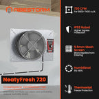 Abestorm 720CFM High Air Flow Crawlspace Ventilation Fan, IP55 Rated 10" Vent Fan with Humidistat Freeze Protection Thermostat for Crawl Space, Basement, Garage, Attic with Isolation Mesh