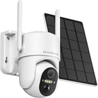 HOSAFE.COM Cameras for Home Security Outdoor, WiFi Outdoor Camera Wireless, Solar Security Cameras Wireless Outdoor, 360 PTZ, PIR Sensor, 2K HD Color Night Vision, 2-Way Talk, IP66 Waterproof