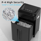 24-Sheet Cross Cut Paper Shredder P-4 Security with 8.9 Gal Pull-Out Bin, Credit Card/Staple/Clip/CDs Heavy Duty Commercial Shredder for Office Use