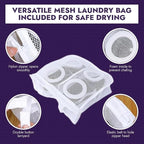 Wash Express Shoe Cleaning Kit: Shoe Washing Bag (2pcs), Mesh Laundry Bag for Shoe Dryer and Adjustable Shoe Trees (5 pc kit)