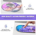 Gaming Mouse Pad, Large Desk Mat, Cute Desk Pad Protector, 4in1 XXL Mousepad + Keyboard Wrist Rest+Mouse Wrist Rest+Coaster Set with Ergonomic Desk Pad for Home Office PC Computer, Colorful Marble