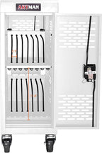 16 Device Mobile Charging Station for Laptops/Tablets/iPads/Chromebooks,16 Bay Lockable Charging Cabinet with Cable Management & Power Strip Included, Laptop & Tablet Storage Carts,Easy Assembly