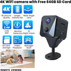 Funstorm 4K Security Camera with 64GB SD Card, Battery Powered Security Cam, 100-Day Standby, AI Human Detection, Night Vision, Real-Time Alert, Baby Monitor, Pet Cam for Home or Office