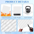 Nuanchu 32 Pcs 3D Slat Wall Panels 12 x 12 Inch PVC Fluted Textured Panel Cuttable Paintable DIY Wall Art Decorative Tiles for Ceiling Studio Bathroom Interior TV Background (White)