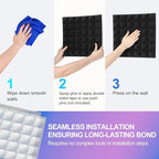 JBER Acoustic Sound Foam Panels, 24 Pack 2" X 12" X 12" Blue and Black Soundproofing Treatment Studio Wall Padding Sound Absorbing Fireproof Pyramid Acoustic Treatment…