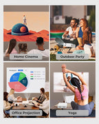 Aurzen Projector Foldable Stand, Ultra-Compact with Easy Setup, 180° Rotation, Compatible with TMY, HAPPRUN, Yaber, Epson & Most Projectors (¼-Inch Screw, Only Stand)