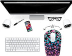 BOCHEERY Ergonomic Mouse Pad Wrist Support,Upgrade Mousepad with Massage Design,Non-Slip PU Base Desktop Mouse Pads for Pain Relief, Computer, Office & Home,12 x 8 in（F-Purple Leopard）