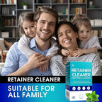 Y-Kelin Retainer and Denture Cleaner 120 Tablets for 4 Months Removes Stains Plaque Odors for Dentures Retainers Mouth Guard and Removable Dental Appliances (120 PCS, Mint)