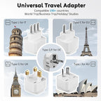 220V to 110V Voltage Converter, 2000W Adapter US to Europe International Travel, Mapambo Universal Voltage Converter (Gray)