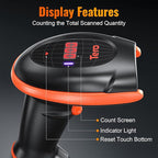 Tera Pro Series Wireless 1D 2D QR Barcode Scanner with Cradle Display Counting Screen Extra Fast Scanning Speed Ultra High Resolution Handheld Image Bar Code Reader for Warehouse Inventory HW0008