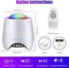 Flyinwe Hoom Decor Star Projector, Galaxy Projector for Bedroom, Night Lights for Kids, Ceiling Projector for Teen Girls, Night Light Projector for Bedroom, Music Speaker, White Noise Sound Machine