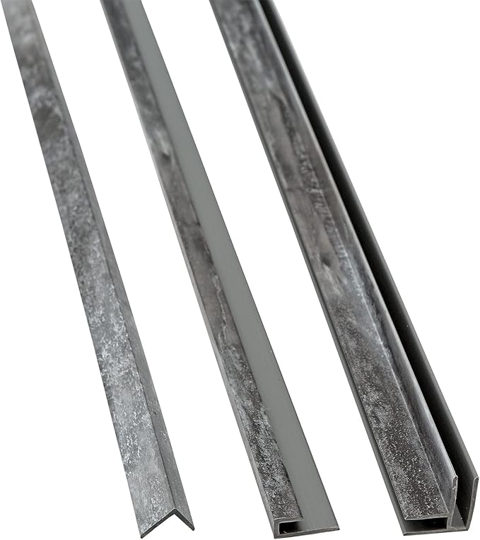 Palisade 78in x 60in x 32in Waterproof Vinyl Shower Surround Kit with Accessories in Urban Cliff