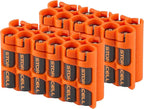Storacell AAA-12 Battery Storage Caddy and Dispenser (Pack of 2), Orange, Holds 12 AAA Batteries (Not Included), Durable & Compact Design, The Original Battery Caddy, Made in The USA