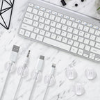 12 Pack Cable Clips, Znben Clear Cord Organizer Holder Adhesive Cord Management Charger Wire Holder Clips for Desk, Home, Office, Car, Cubicle, Nightstand
