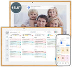 Digital Calendar, 15.6 Inch Wall Planner Electronic Calendar&Chore Chart,1080P Full HD Interactive Touchscreen Smart Touchscreen Interactive Display for Family Schedules – Wall Mount Included, Great for Organizing Your 2026 Teak
