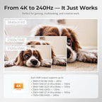 TESmart HDMI KVM Switch 2 Monitors 2 Computers 4K@60Hz, USB 2.0, Dual Monitor KVM Switch HDMI 2 Port Extended Display, EDID emulators, L/R Audio, Hotkey Switch, Button Switch with Input Cables