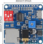 Diann 4pcs MP3 Voice Playback Module DY-SV5W Player Music Voice Board IO Trigger UART Serial Adapter Control Playback Module Sound Board Amplifier Board Support 32G Card