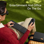 INAIR 2 Pro Go Pack| INAIR OS| AR Glasses + Pod + Fold Keyboard| Compatible with Vast Android apps| 6-Screen Expansion| Wireless PC Streaming| 3DoF Spatial Hovering| Real‑Time 2D‑to‑3D