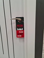 Business Design, Meeting In Progress Do Not Disturb Door Hanger Sign, 2 Pack, Double Sided, Ideal for Offices, Online Sessions and Meetings, Online Classes, Home Offices, Counseling