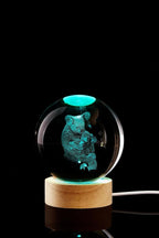 Conalisk 3D Koala Crystal Ball Lamp,Lifelike Bear Crystal Night Light,16 Colors Changing Light,Dimmable Remote Control,Desk Koala Lamp (M)
