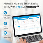 ULTRALOQ U-Bolt Pro WiFi Smart Lock with Handle, Fingerprint Keyless Entry Door Lock Set with Lever, Smart Deadbolt Locks for Front Door, Auto-Lock, Auto Unlock, App Remote Control, ANSI Grade 1