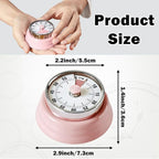 KwonfaiDelil 60-Minute Magnetic Visual Timer, Silent Operation and No Battery Needed, Time Management Tools for Kitchen, Homeschool Desk, Office Meetings & Home Learning Timer (Pink)