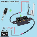 Forward and Reverse Remote Switch,DC 12V to 48V 8A Waterproof Remote Control Switch,Linear Actuator 12V Wireless Remote,Up to 165 Feet Range,for Shutter Doors,Winch Electromagnetic