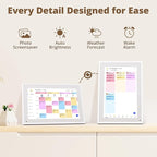 Digital Calendar Touch Screen 10 Inch, Electronic Calendar Chore Chart for Family Monthly/Weekly/Daily Planner, Smart Calendar for Home Organization, Desk Mount and APP Control