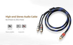 Diaianyfi Audiophile RCA to 2RCA Subwoofer Cable,1 RCA Male to 2 RCA Male Audio Cable RCA Y-Adapter,Oxygen-Free Copper,Nylon Braided Jacket (16.5ft)
