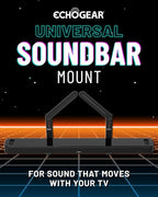 ECHOGEAR Sound Bar Mounting Bracket for Under TV - Adjustable Height & Depth for Max Compatibility Between TV & Soundbar - Dolby Atmos Compatible & Works with LG, Vizio, Bose & More