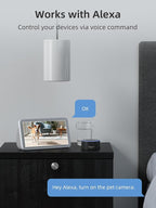 virtavo Indoor Security Camera, Dual-Lens 360° PTZ WiFi Baby Pet Monitor for Home, Motion Tracking, 2-Way Audio, Night Vision, No Subscription, WiFi6 2.4GHz/5GHz, SD & Cloud Storage, Works with Alexa