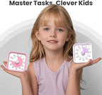 InfPokid Visual Timer for Kids with Pause Function, 60 Minute Countdown Timer for Kids Desk Study, Teaching, Kitchen Cooking, Office Meetings, Time Management for ADHD (Pink)