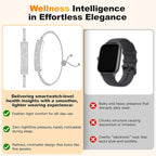 Smart Bracelet for Women, Jewelry Fitness Tracker with 2 Bands, Heart Rate & SpO₂ Monitor, Stress & Sleep Tracking, Step & Calorie Counter, 5ATM Waterproof for iOS & Android, No Subscription, Silver