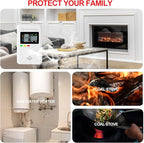 3 Packs Natural Gas & Carbon Monoxide Alarm,Combination Gas & Carbon Monoxide Detector,4-in-1 Real-time Display & Monitor,Plug in Propane Detector & CO Alarm for Home,RV,Apartment