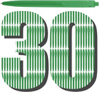 Aozora Pens Bulk 30 Pack Click Pens No Bleed Wholesale Retractable Ballpoint Pens Medium Point,Smooth Ink Pens for Journaling School Office Supplies 1.0MM (Green Ink)
